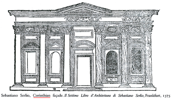 Corinthian order, columns + pedistile